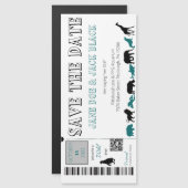 Zoo Opslaan Datum Magnetische Uitnodiging (Voorkant / Achterkant)