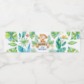 Zoo party flesetiket, Aap Waterfles Etiket (Enkel label)