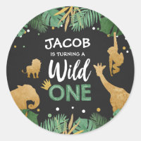 Zoo Party for Labels Safari Oerwoud Wild One Chalk