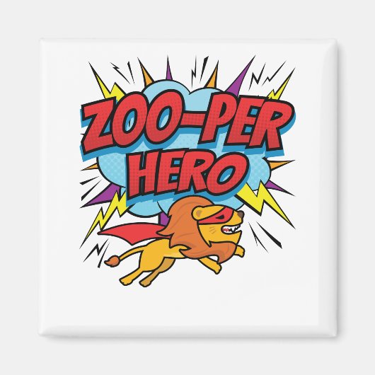 Zoo-per Hero Superheld Magneet (Voorkant)