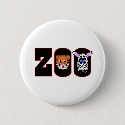 ZOO RONDE BUTTON 5,7 CM (Voorkant)