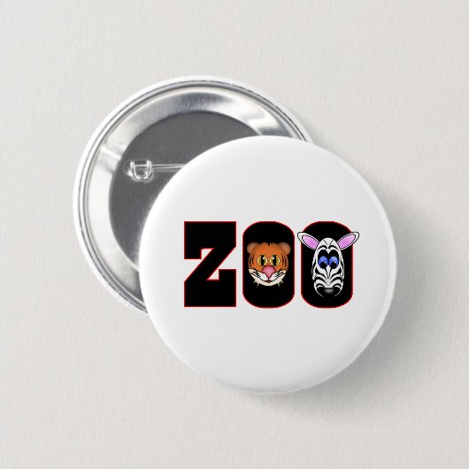 ZOO RONDE BUTTON 5,7 CM (Voorkant /achterkant)