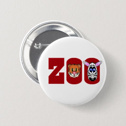 ZOO RONDE BUTTON 5,7 CM (Voorkant /achterkant)