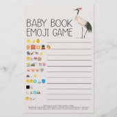 Zoo Safari Animals Baby shower Boek Emoji Game Flyer (Voorkant)