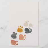 Zoo Safari Animals Baby shower Draw Baby spel Flyer (Achterkant)