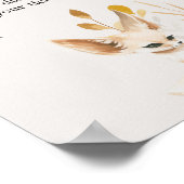 Zoo Safari Animals Baby shower Luier Raffle Poster (Hoek)