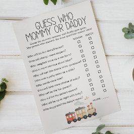 Zoo Safari Animals Baby shower Mama Daddy Game Flyer