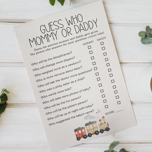 Zoo Safari Animals Baby shower Mama Daddy Game Flyer