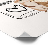 Zoo Safari Animals Baby shower Ouderschap Tip Jar Poster (Hoek)