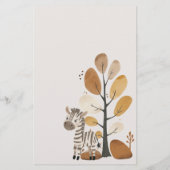 Zoo Safari Animals Baby shower Scattegories Game Flyer (Achterkant)