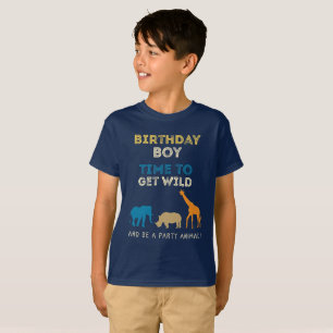 Zoo Safari Birthday Party Boy T-shirt