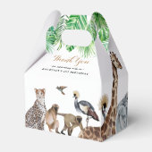 Zoo Safari Dieren Hartelijk dank Bedankdoosjes (Achterkant)