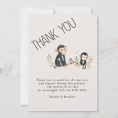 Zoo Safari Kwekerij Dieren Baby Aankondiging (Achterkant)