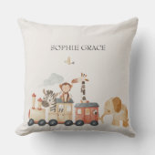 Zoo Safari Kwekerij Dieren Baby Kussen (Voorkant)