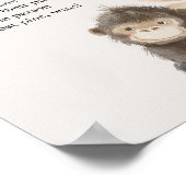 Zoo Safari Kwekerij Dieren Baby shower Game Poster (Hoek)