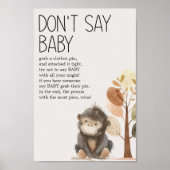 Zoo Safari Kwekerij Dieren Baby shower Game Poster (Voorkant)