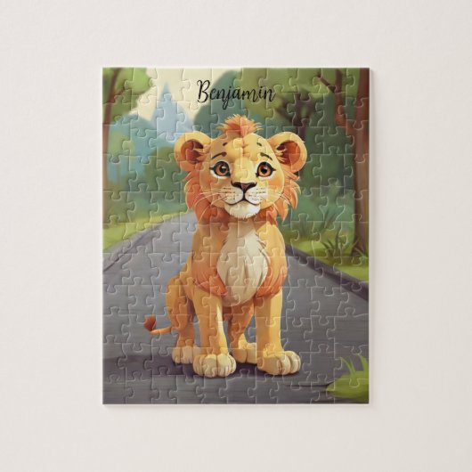 Zoo Safari Little Lion Kind Legpuzzel (Verticaal)