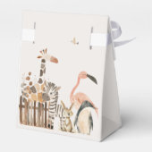 Zoo Safari Nursery Animals Baby shower Bedankdoosjes (Achterkant)