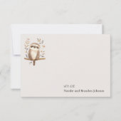 Zoo Safari Nursery Animals Baby shower Bedankkaart (Achterkant)