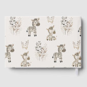 Zoo Safari Nursery Animals Baby shower Gastenboek (Achterkant)