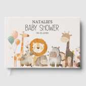 Zoo Safari Nursery Animals Baby shower Gastenboek (Voorkant)