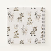 Zoo Safari Nursery Animals Baby shower Notitieboek (Achterkant)