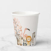 Zoo Safari Nursery Animals Baby shower Papieren Bekers (Achterkant)