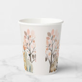 Zoo Safari Nursery Animals Baby shower Papieren Bekers (Links)