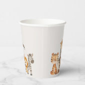 Zoo Safari Nursery Animals Baby shower Papieren Bekers (Rechts)