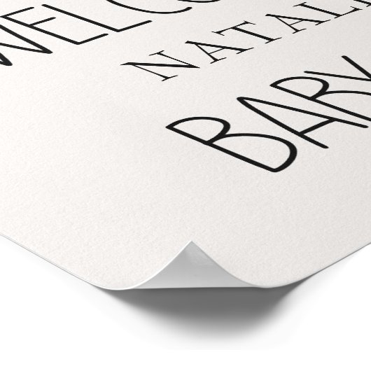 Zoo Safari Nursery Animals Baby shower Poster (Hoek)