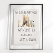 Zoo Safari Nursery Animals Baby shower Poster