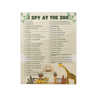 Zoo Scavenger Hunt Educational Notitieblok