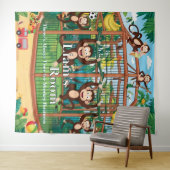 Zoo tapestry for a child's room wandkleed (In Situ (horizontaal))
