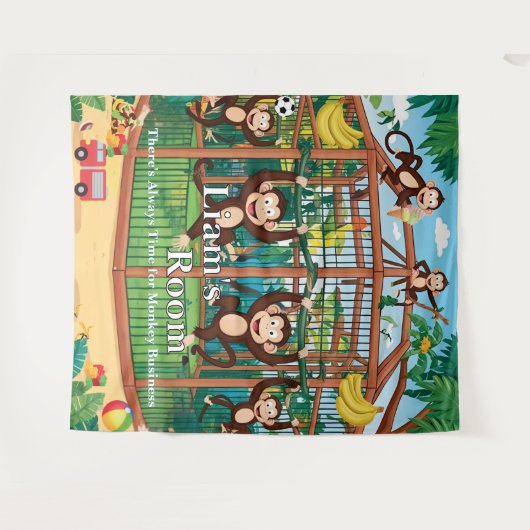 Zoo tapestry for a child's room wandkleed (Voorkant (horizontaal))