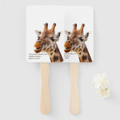 Zoo Thema Veilingpeddel Handwaaier (Voorkant en achterkant)