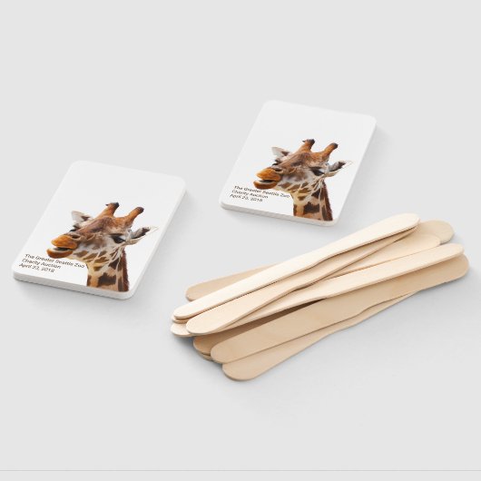 Zoo Thema Veilingpeddel Handwaaier (Niet-gemonteerd)