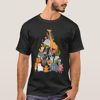 Zoo Trip Animal Pyramid T-shirt