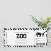 Zoo Trip Cadeaubon Ticketvoucher Coupon Kaart (Staand voorkant)