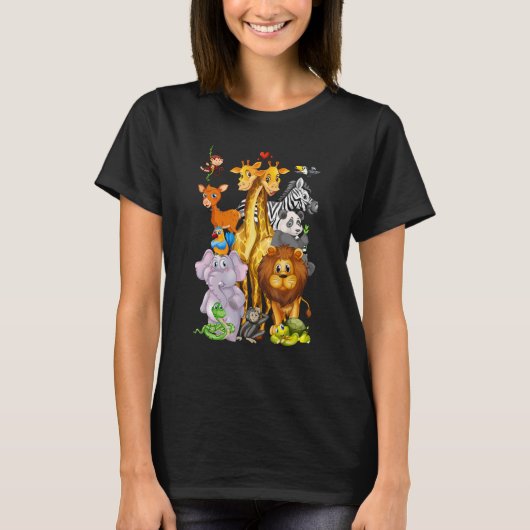 Zoo Trip Cute Zoo Animals T-shirt (Voorkant)