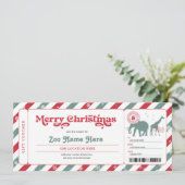 Zoo Trip Kerstcadeaubon Kaart (Staand voorkant)