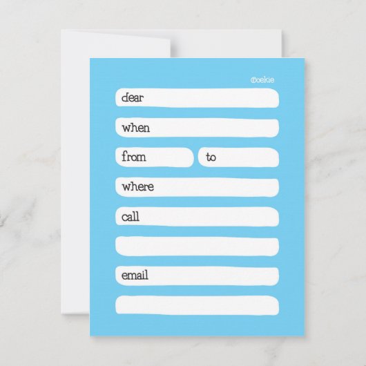 Zoo - Uitnodiging (Achterkant)