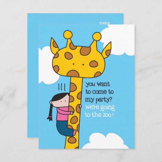 Zoo - Uitnodiging (Voorkant / Achterkant)