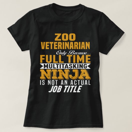 Zoo Veterinarian T-shirt (Design voorkant)