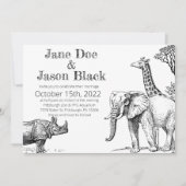 Zoo Wedding Uitnodiging (Voorkant)