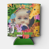 Zoo Wild Animal Oerwoud Safari Kids Verjaardag Blikjeskoeler (Voorkant)