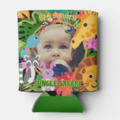 Zoo Wild Animal Oerwoud Safari Kids Verjaardag Blikjeskoeler (Achterkant)