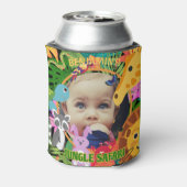 Zoo Wild Animal Oerwoud Safari Kids Verjaardag Blikjeskoeler (Blikje Achterkant)