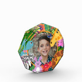 Zoo Wild Animal Oerwoud Safari Kids Verjaardag Fotoblokken (Links)