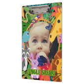 Zoo Wild Animal Oerwoud Safari Kids Verjaardag Klembord (Links)