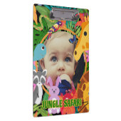 Zoo Wild Animal Oerwoud Safari Kids Verjaardag Klembord (Rechts)